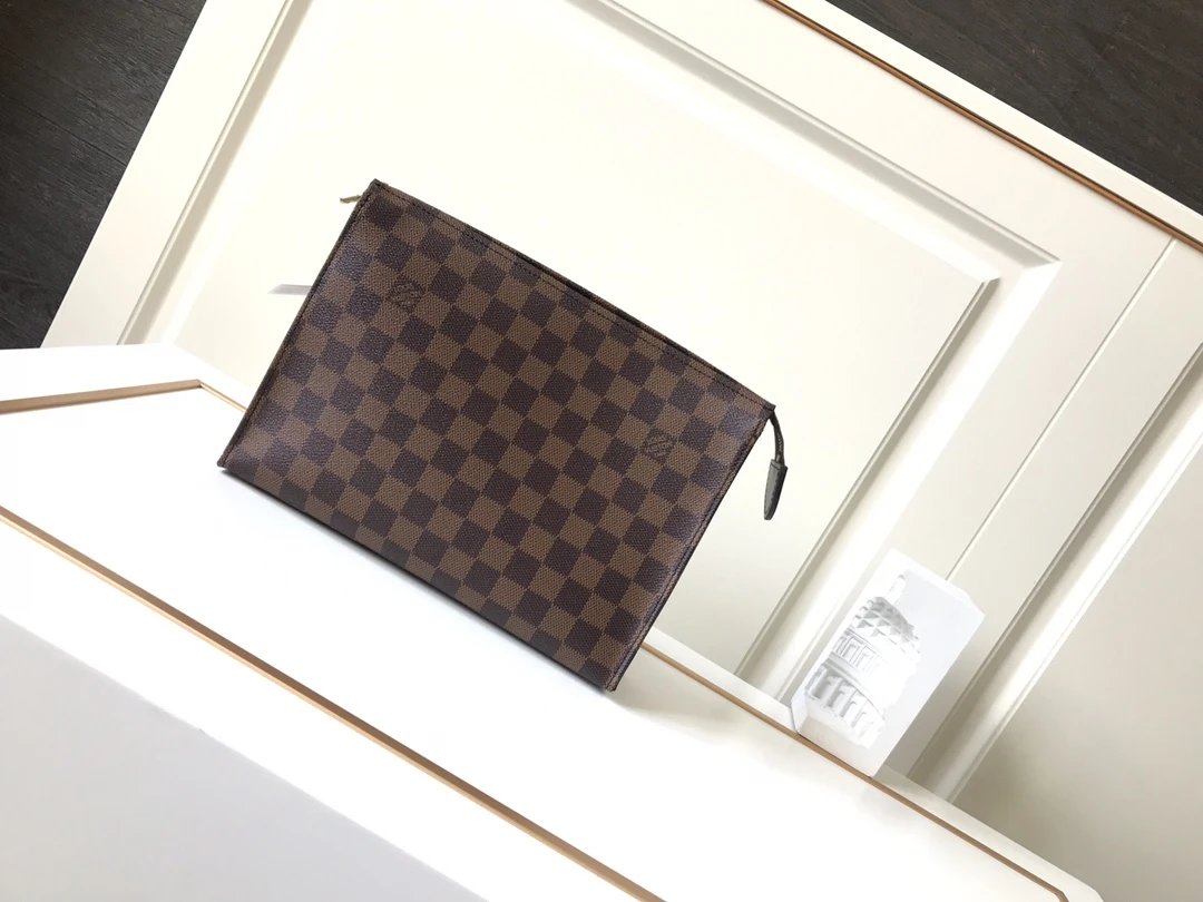 Louis Vuitton LV Damier Ebene Classic Pouch Brown