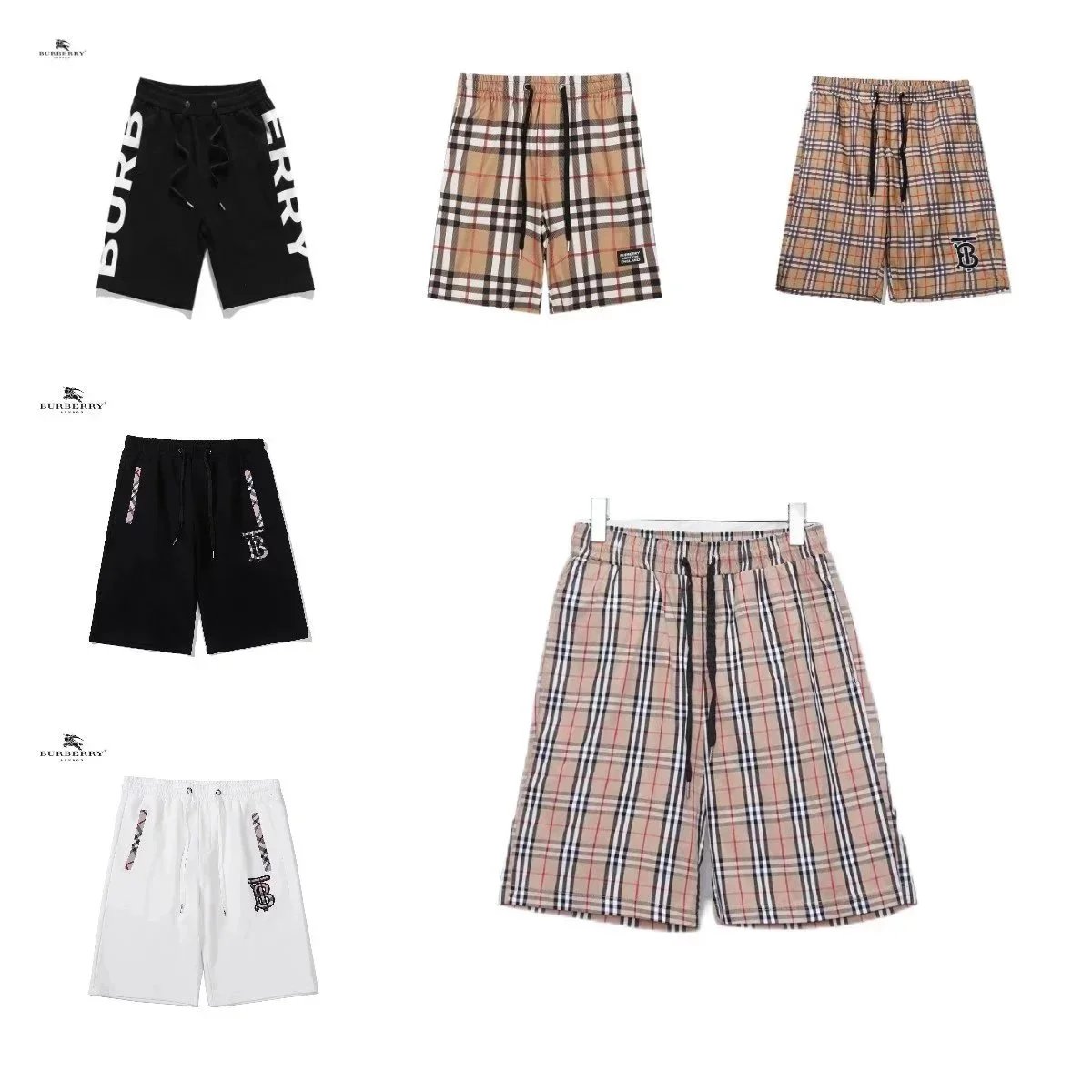 Burberry Check Print Casual Shorts Multicolor