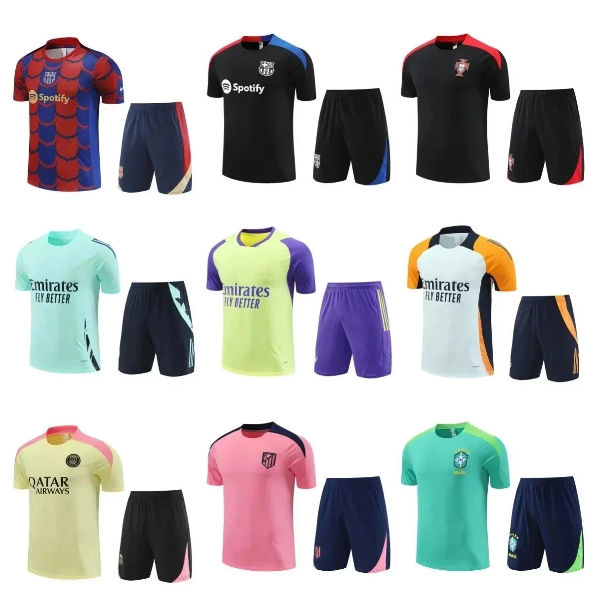 Nike Football Training Kit Soccer Jersey Set Multicolor